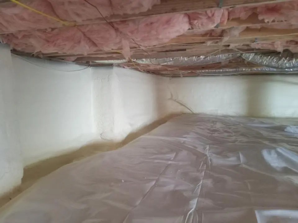 Crawl space encapsulation with closed-cell spray foam for Spray Foam Roofing Repair in Charleston